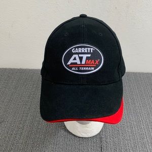 Garrett AT MAX All Terrain Baseball Hat Mens OSFA Black Red Strapback Cap